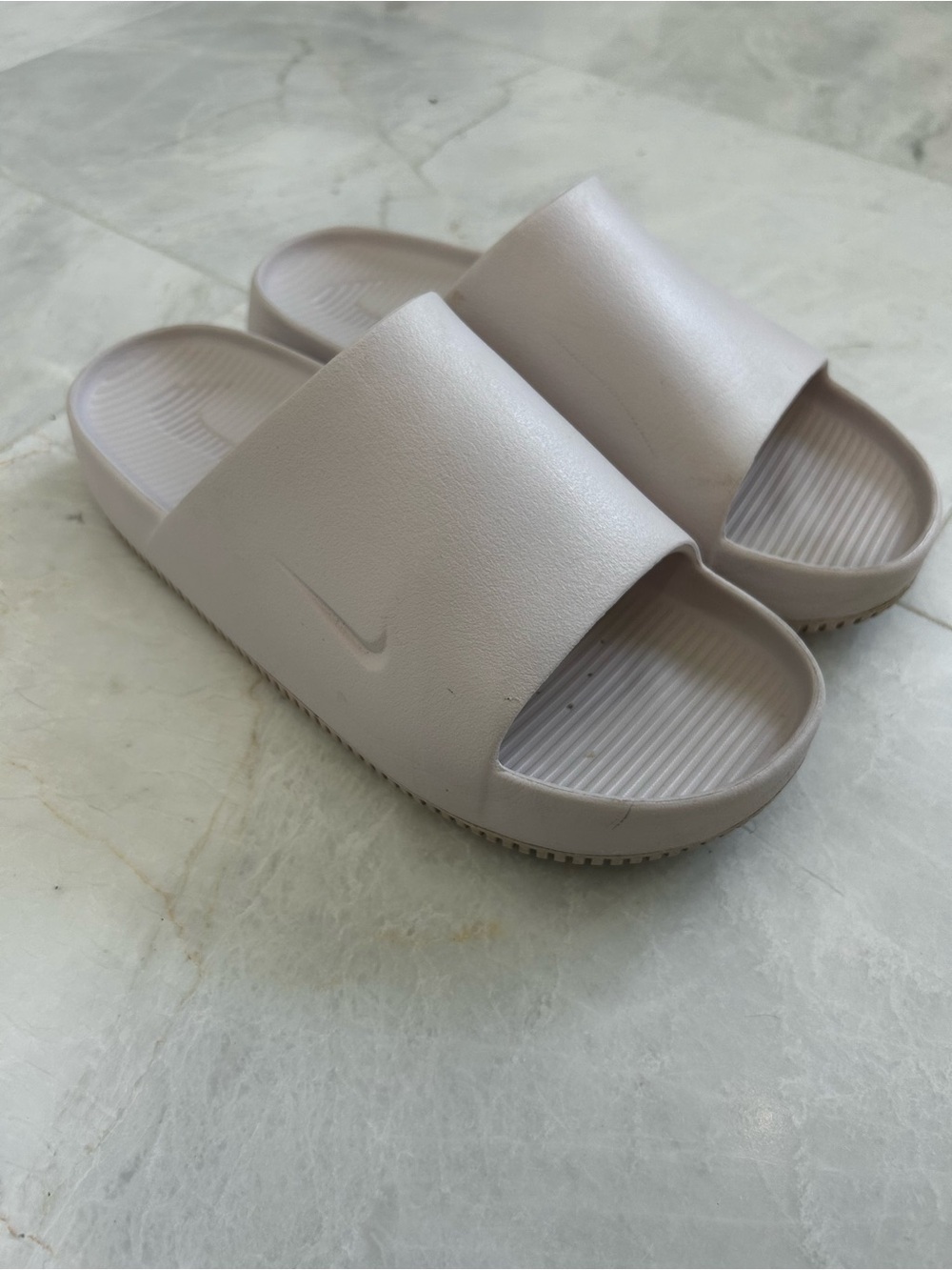 Nike Calm Slide Sandals in Barely Pinm